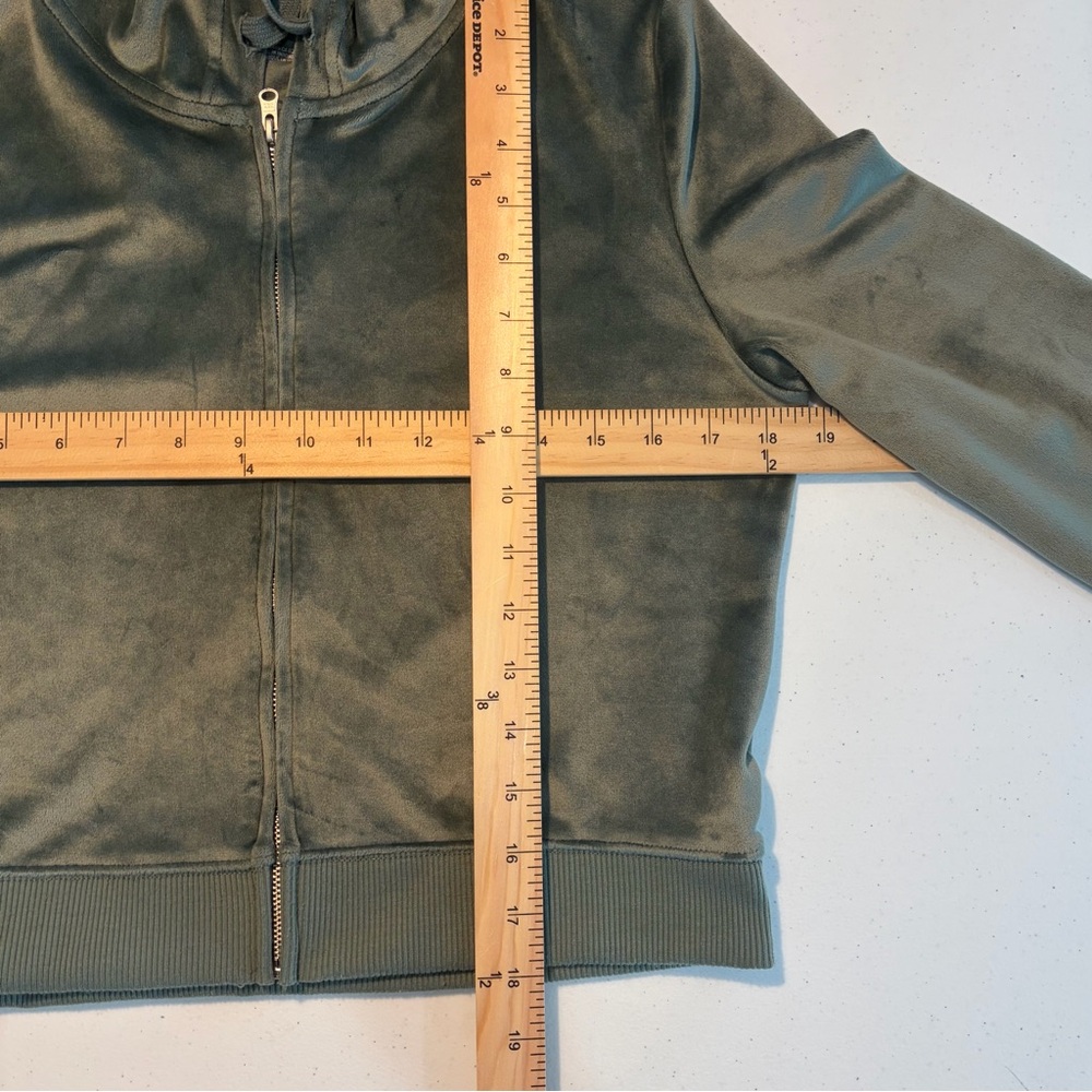 Aerie Dreamy Velour Cropped Hoodie in Royal Palm - Picture 12 of 16